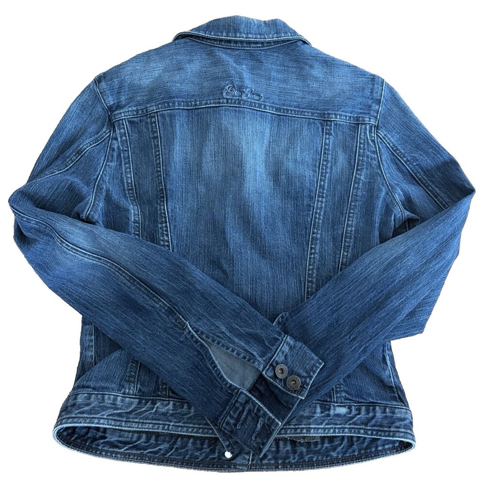 Guess Jean Jacket Women's XL Denim Trucker Cropped Retro Stretch Made in Mexico - Picture 2 of 15